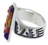 Sterling Silver Southwest Multicolor Ring Size 8-1/4 EX40935